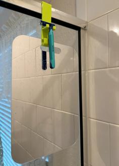 Shower Mirror And Razor Hanger 3D Printer Model