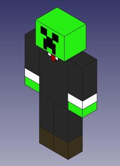 Creeper Skin Minecraft 3D Printer Model