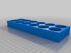 Stackable Battery Tray For D-Battery / D-Cell / LR20 Batteries 3D Printer Model