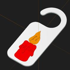 Door Hanger, Don’t Forget The Candle! 3D Printer Model