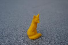 Low Poly Sitting Fox 3D Printer Model