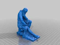 Galileo Galilei Statue 3D Printer Model