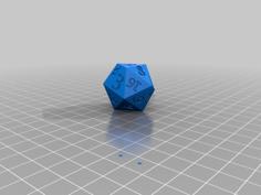 D20 With No 1 Or 20 3D Printer Model