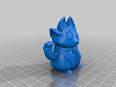 Palia Waving Cat Zeki 3D Printer Model