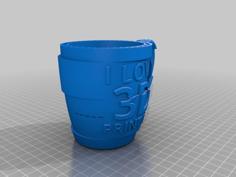 “I Love 3D Printing” Mug – Functional Version 3D Printer Model