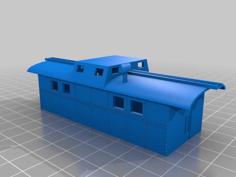 HO Scale Caboose 3D Printer Model