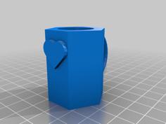 Hexagonal Cup Hearts 3D Printer Model