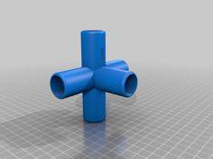 21.5MM TUBE 5WAY CONNECTOR 3D Printer Model