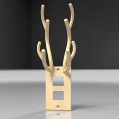 Outlet Plate With Deer Horns 3D Printer Model