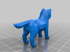 Dog Shiba Inu Puppy Low Poly 3D Printer Model