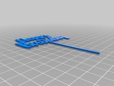 Happy Birthday Cake Topper – Loger “stick” 3D Printer Model