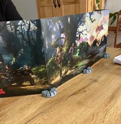 DnD DM Screen Holder And Storage Box 3D Printer Model