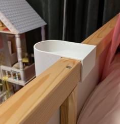 Clip-on Cup Holder For IKEA Kura Bed 3D Printer Model