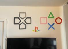 Playstation Wandschmuck 3D Printer Model