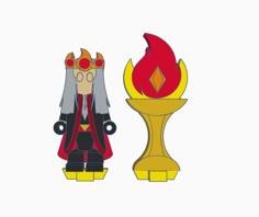 Flatminis Continued – Arseen Avatar Of Flames The Human Sorcerer 3D Printer Model