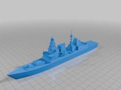 Royal Navy Type 45 Destroyer (Daring Class) 3D Printer Model