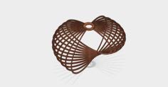 Laser Cut Elliptic Twisted Ceiling Lamp