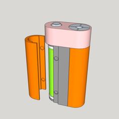 Non-adjustable Boxmod For 2×18650 3D Printer Model