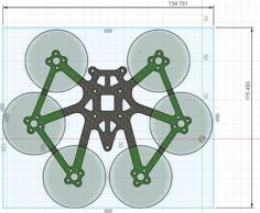 Laser Cut 40mm Nano Hexacopter