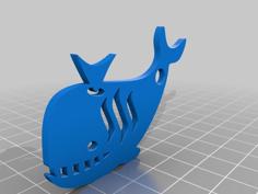 Steemit Whale Keychain 3D Printer Model