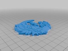 Moon Alien Cannabis Keychain 3D Printer Model