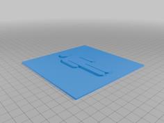 Washroom Sign (M) 3D Printer Model