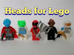 Heads Lego Compatible 3D Printer Model