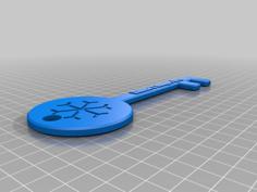 Santa’s Key Christmas Ornament 3D Printer Model