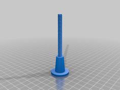 Toilet Seat Screw With Hole 3D Printer Model