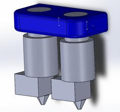 Minimalist Dual E3D V6 Print Head 3D Printer Model