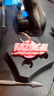 “BAZINGA!” Big Bang Theory Keychain 3D Printer Model