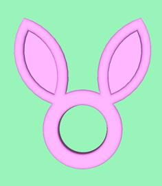 Bunny Napkin Ring 2 3D Printer Model