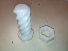 Decorative Screw And Nut 2 3D Printer Model