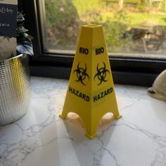 Bio-Hazard Warning Cone Halloween Table Decoration 3D Printer Model