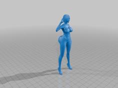 Female Hello Military 3D Printer Model