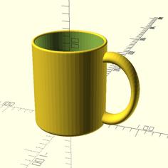 Customizable Coffee Mug 3D Printer Model