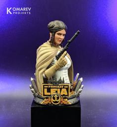 WICKED STAR WARS LEIA BUST: TESTED AND READY FOR 3D PRINTING 3D Printer Model