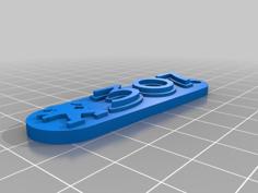 Peugeot 307 Keychain 3D Printer Model