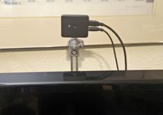 Vesa-Mounted Ball-and-Socket Monitor Camera Mount 3D Printer Model