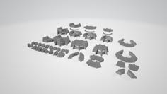 5140 Wargaming Bunker + Defence-Line – Reinforced Set (Subset) 3D Printer Model