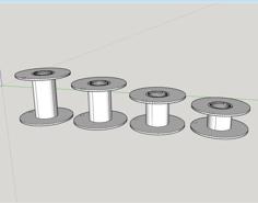 Wire Spools Collection 3D Printer Model