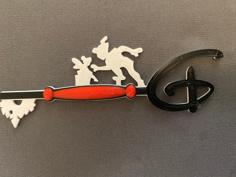 Disney Peter Pan Key Split (4in/101mm) 3D Printer Model