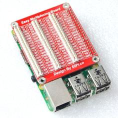 Housing For Raspberry Pi B 2 With Triple GPIO Multiplexing Expansion Board 3D Printer Model