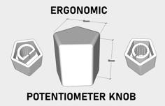 ERGONOMIC POTENTIOMETER KNOB ‘PENTA’ 3D Printer Model