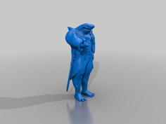 Sharkfolk Pirate Captain 3D Printer Model