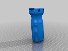 Pitched Vertical Foregrip 3D Printer Model