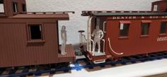 Colorado Narrow Gauge Short Caboose 3D Printer Model