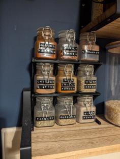 Spice Jar Rack / Organiser 3D Printer Model