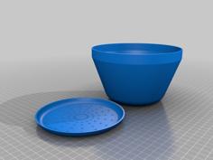 Medium Round Flower Pot 3D Printer Model