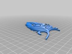 Peacock Feather Bookmark 3D Printer Model